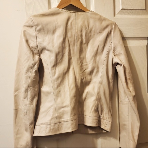 Hinge Cream Tan Leather Jacket - Picture 9 of 10